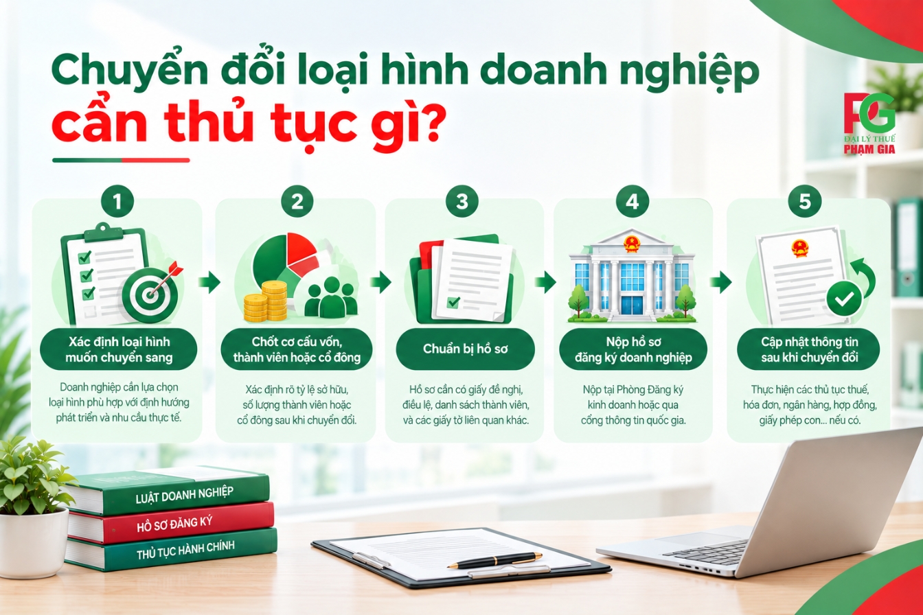 Chuyển đổi loại hình doanh nghiệp cần thủ tục gì