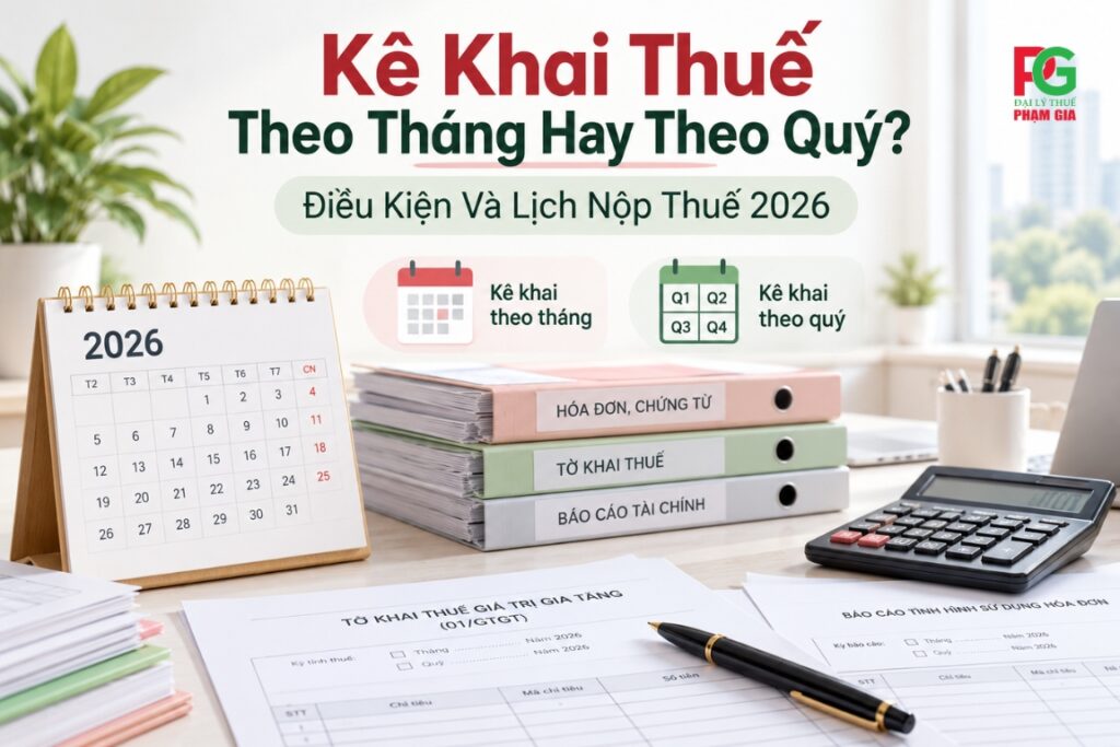 Kê khai thuế theo tháng hay theo quý