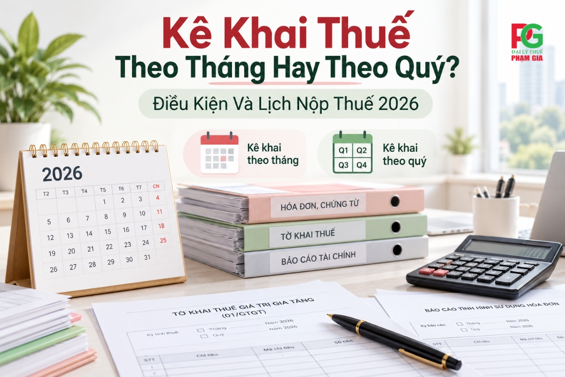 Kê khai thuế theo tháng hay theo quý