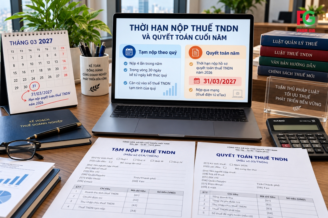 Thời hạn nộp thuế TNDN và quyết toán cuối năm