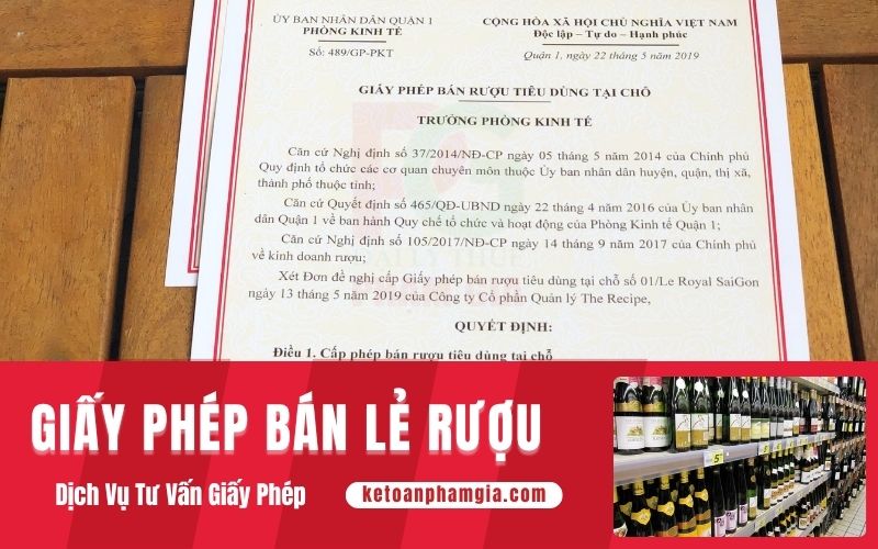 Giấy phép bán lẻ rượu
