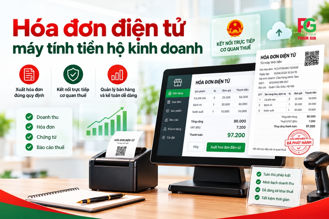 Hóa đơn điện tử máy tính tiền hộ kinh doanh