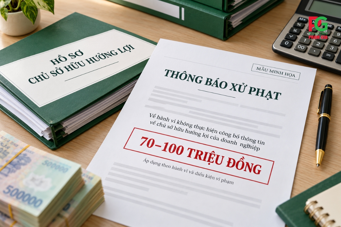 Không kê khai chủ sở hữu hưởng lợi bị phạt bao nhiêu