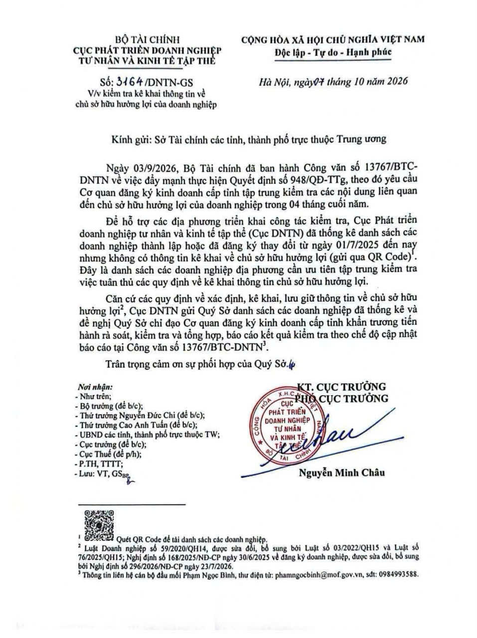 Kê khai chủ sở hữu hưởng lợi